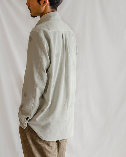 着物リメイク メンズ 男性 シャツ ワイドパンツ ハーフパンツ セミオーダー つると キモノフク