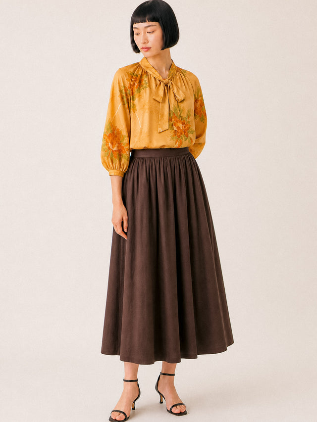 風鈴草ボウタイブラウス|パフスリーブ | TSURUTO
