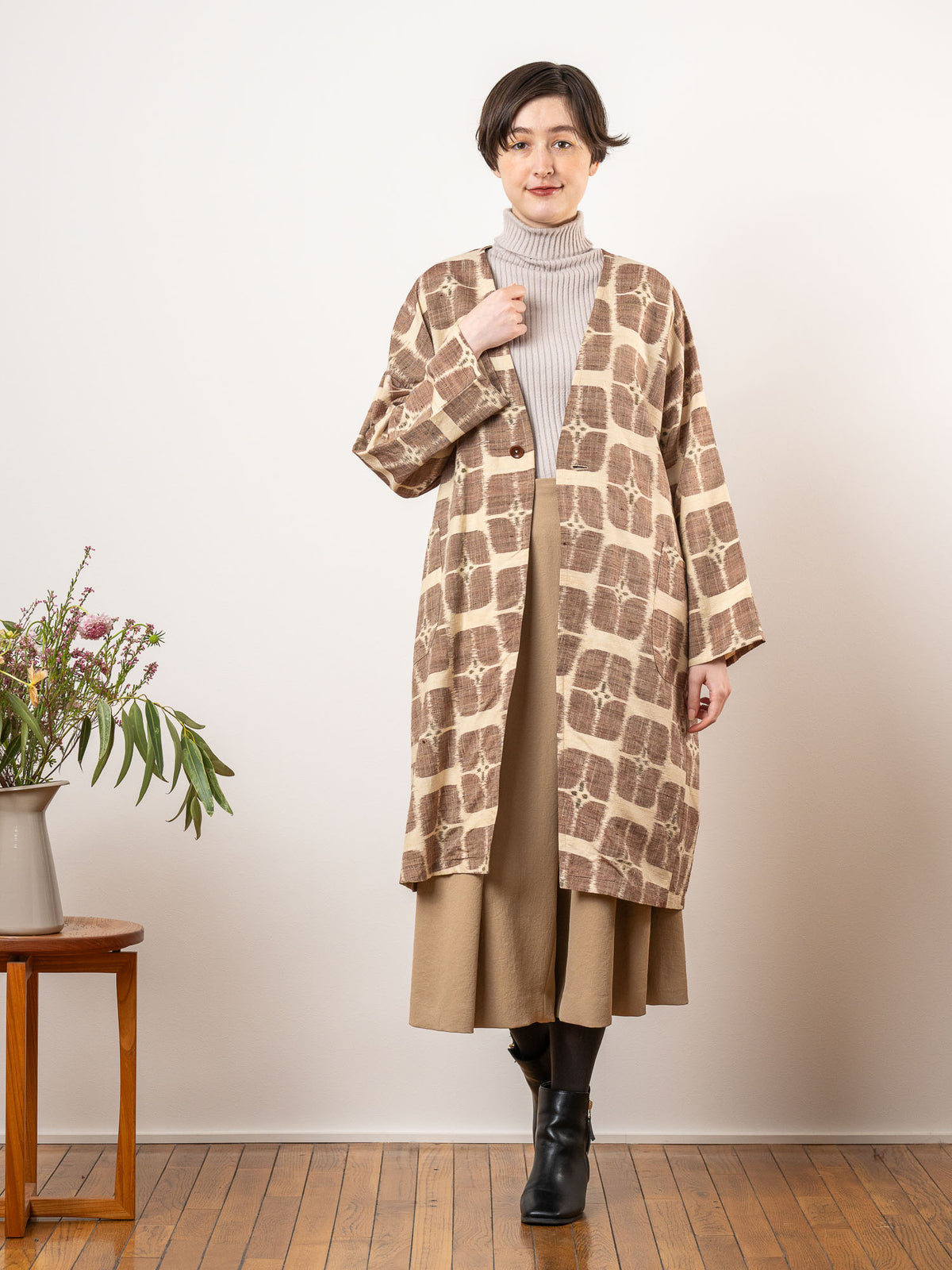 Haori coatの着用イメージ