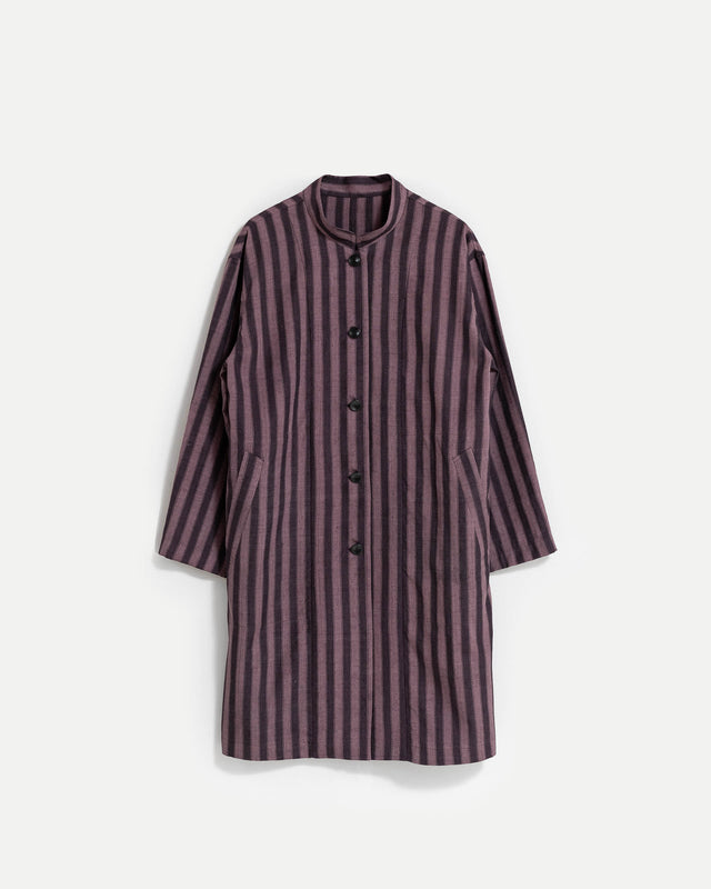 スタンドカラーボタンコート