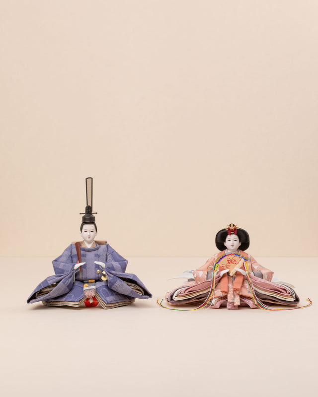 【ヒ - 桃の香の花唐草、空色の霞】+お飾り