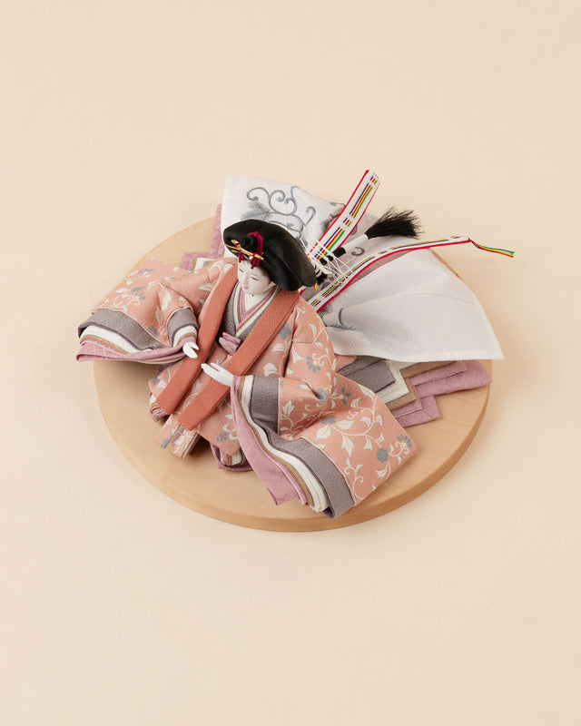 【ヒ - 桃の香の花唐草、空色の霞】+お飾り