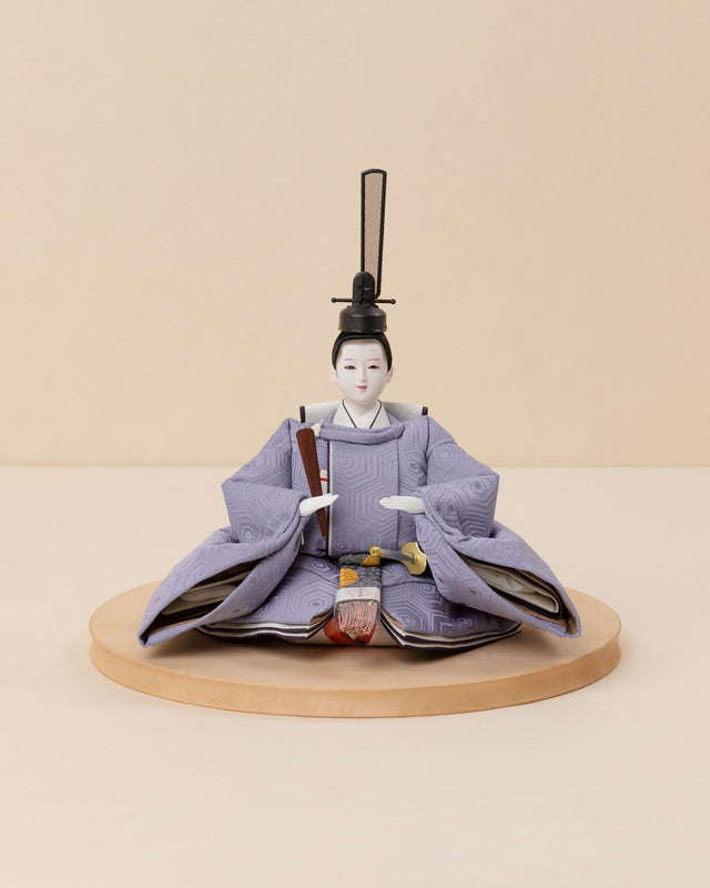 【テ - 薄桜に椿、淡い青の亀甲】+お飾り