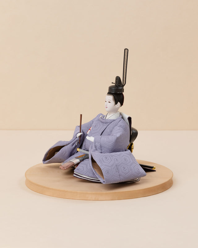 【テ - 薄桜に椿、淡い青の亀甲】+お飾り