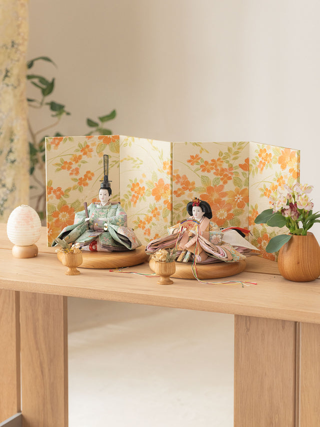 【こ - 春の陽だまり、おしどりの祝い】の4点・ひな飾り