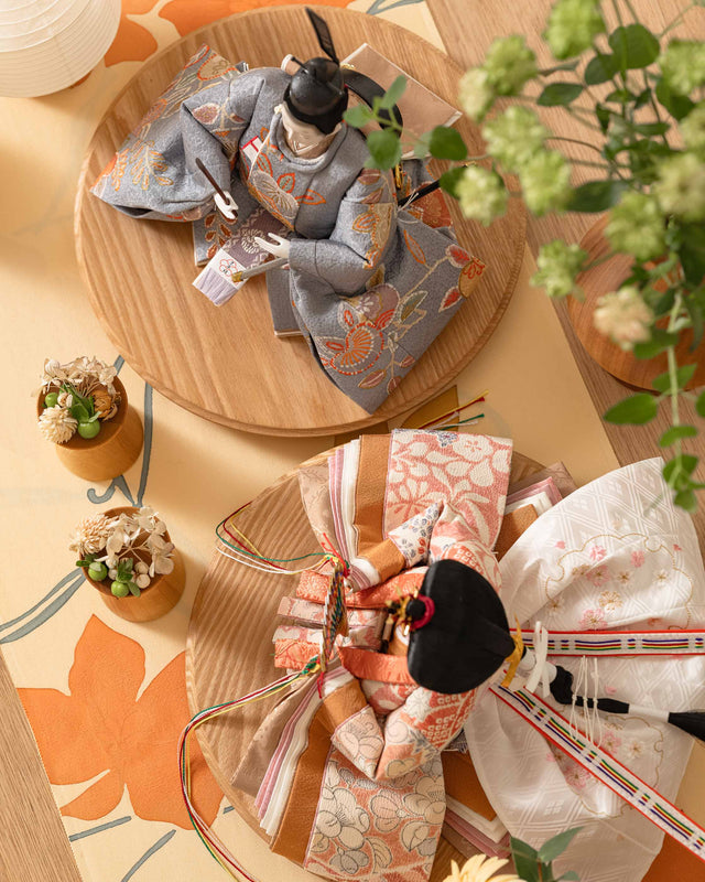 【い - 桃色の花々、紅掛空色に橘】*残り2点