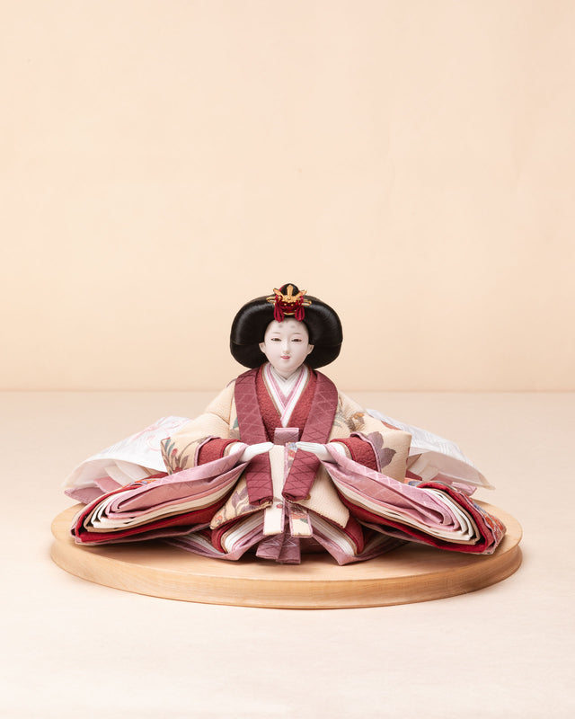 【え - きなりに草花、紺の更紗】