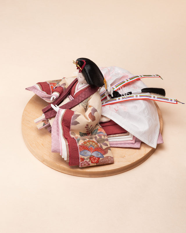 【え - きなりに草花、紺の更紗】