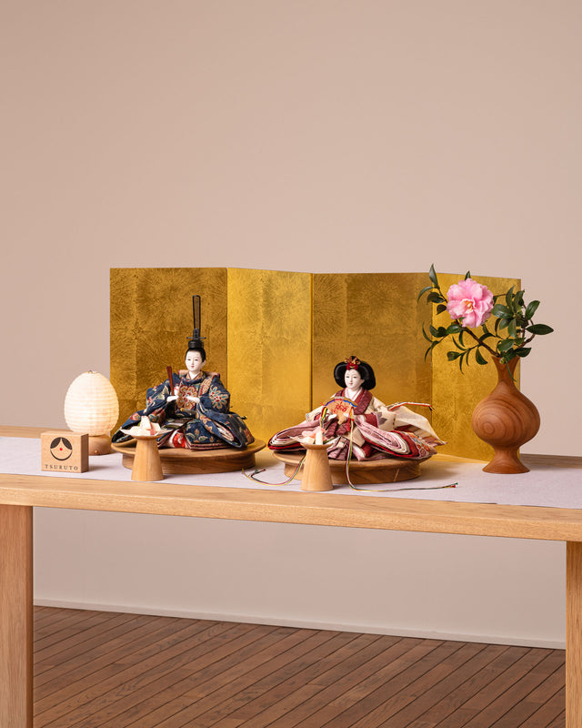 【え - きなりに草花、紺の更紗】