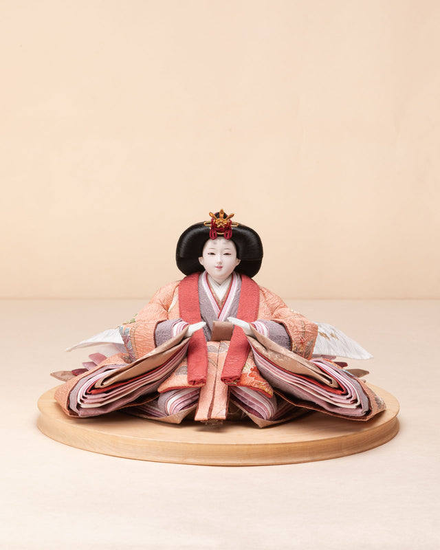 【け - アンティークの枝花と扇子】