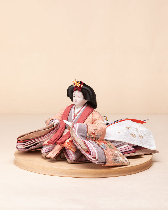 【け - アンティークの枝花と扇子】