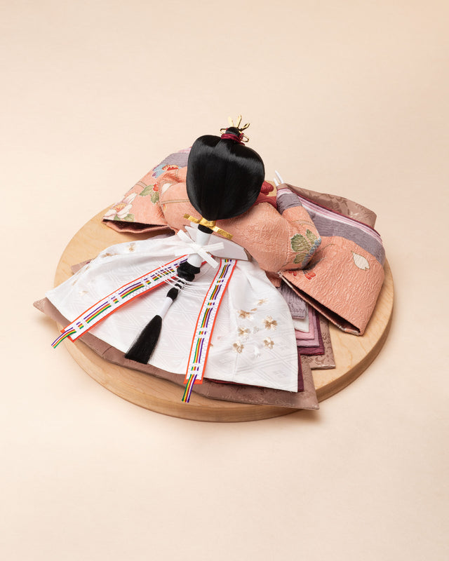 【け - アンティークの枝花と扇子】