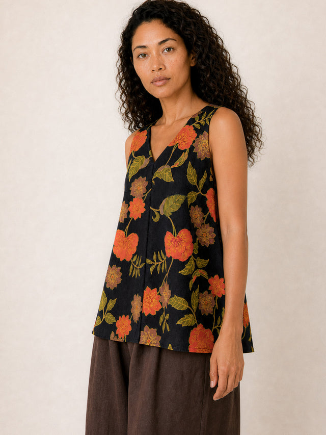 In Bloom — Blouse | Chihei Collection | kimono upcycle blouse | Tsuruto