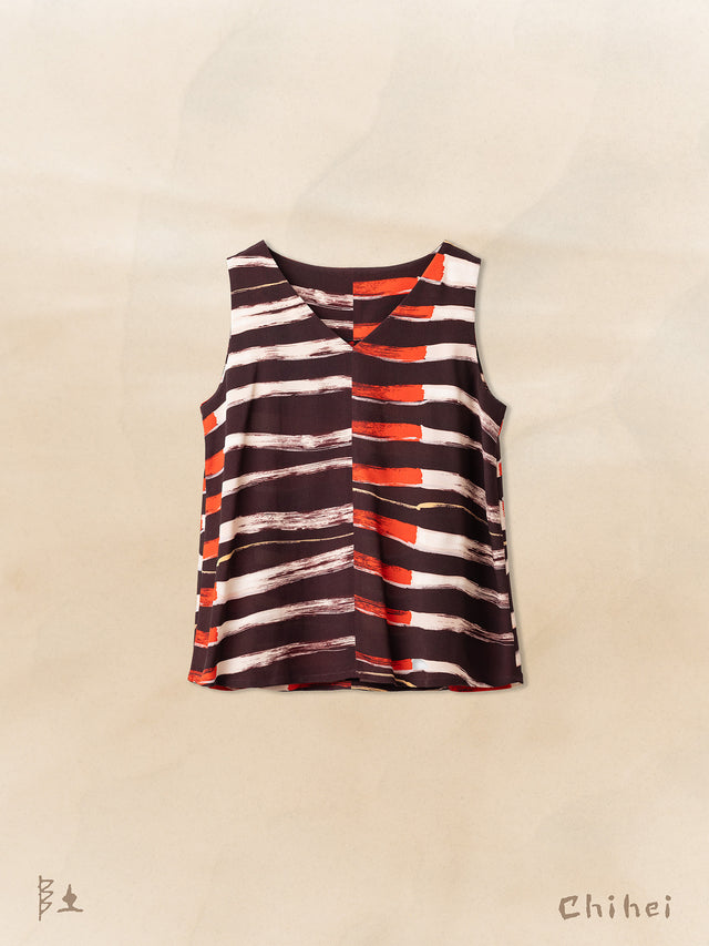 Drawing Lines Silk Blouse