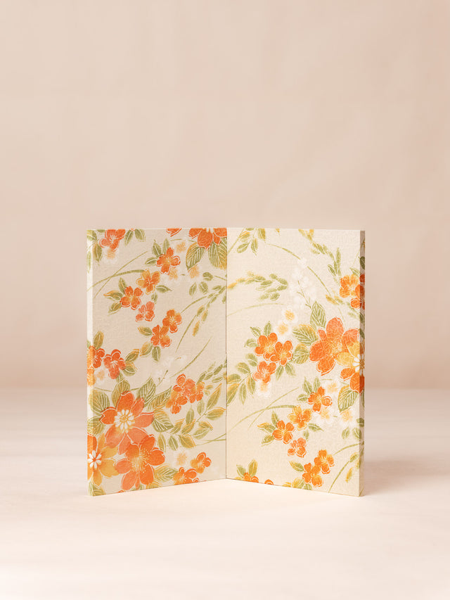 つるとの屏風 :着物地