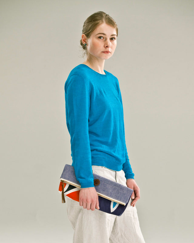 大漁旗クラッチバッグ ストライプ