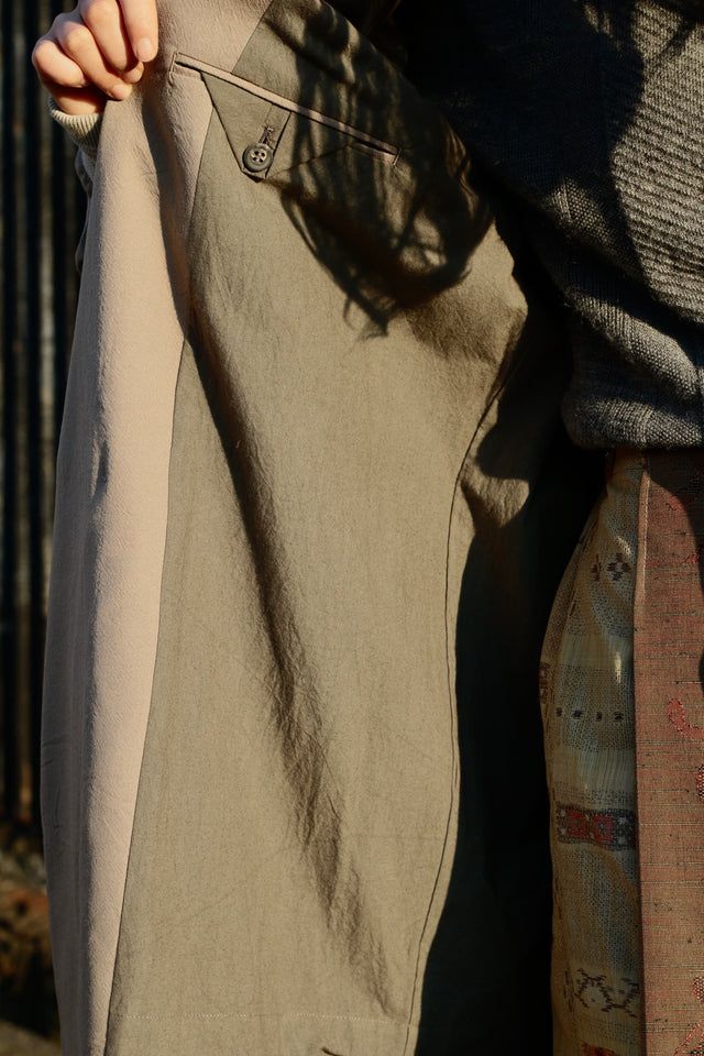 Wash Wool Rib Coat BEIGE | YANTOR