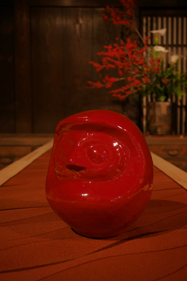 漆塗朱だるま (Shu Urushi) | Daruma Art