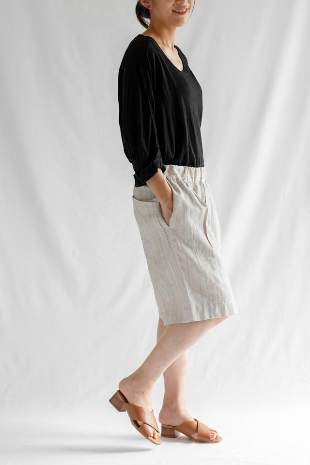 茶ワイドショーツ