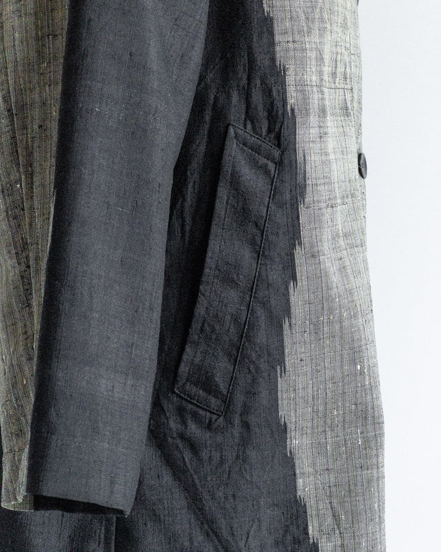 スタンドカラーボタンコート