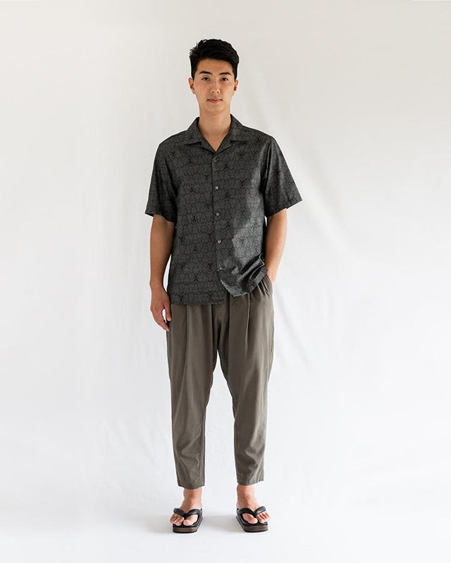 着物 アロハシャツ メンズ つると