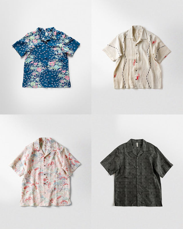 着物 アロハシャツ メンズ つると