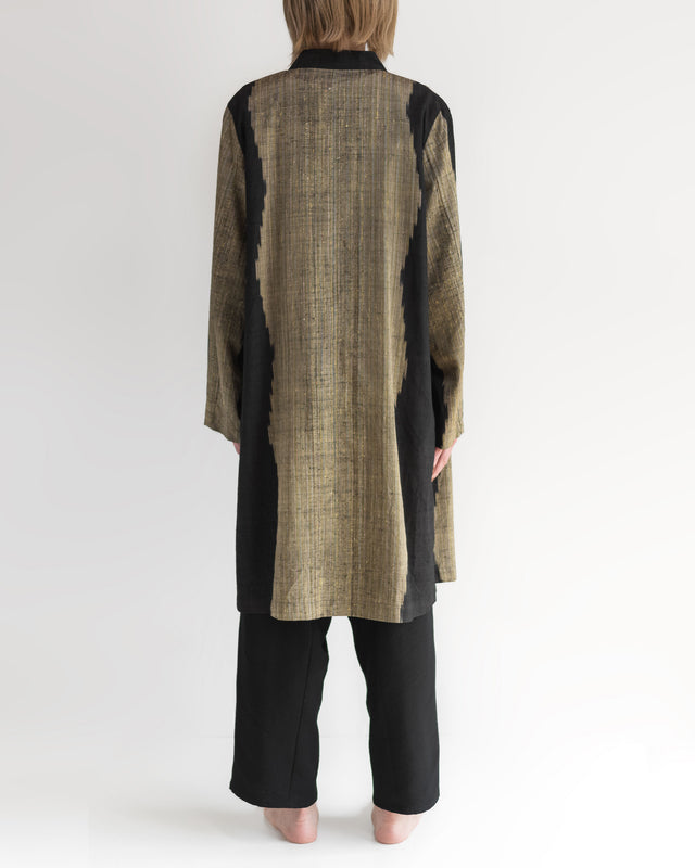 スタンドカラーボタンコート