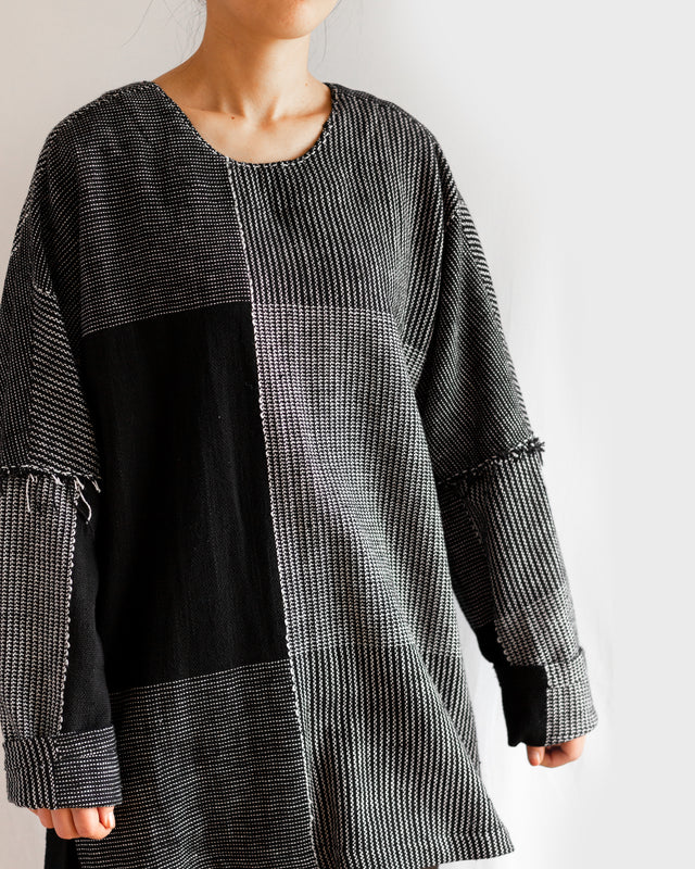 16ply Block Khadi-Jacquard Stitch Pullover