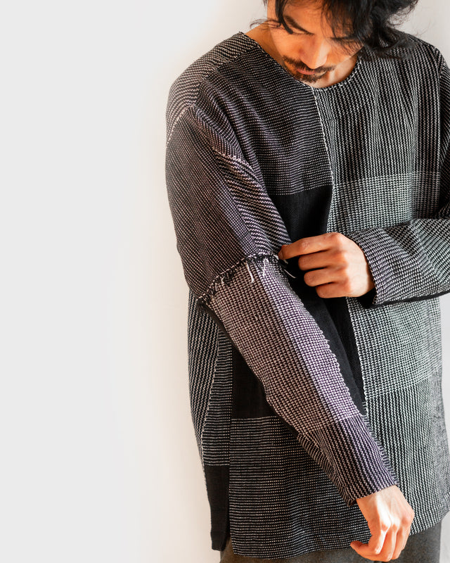 16ply Block Khadi-Jacquard Stitch Pullover