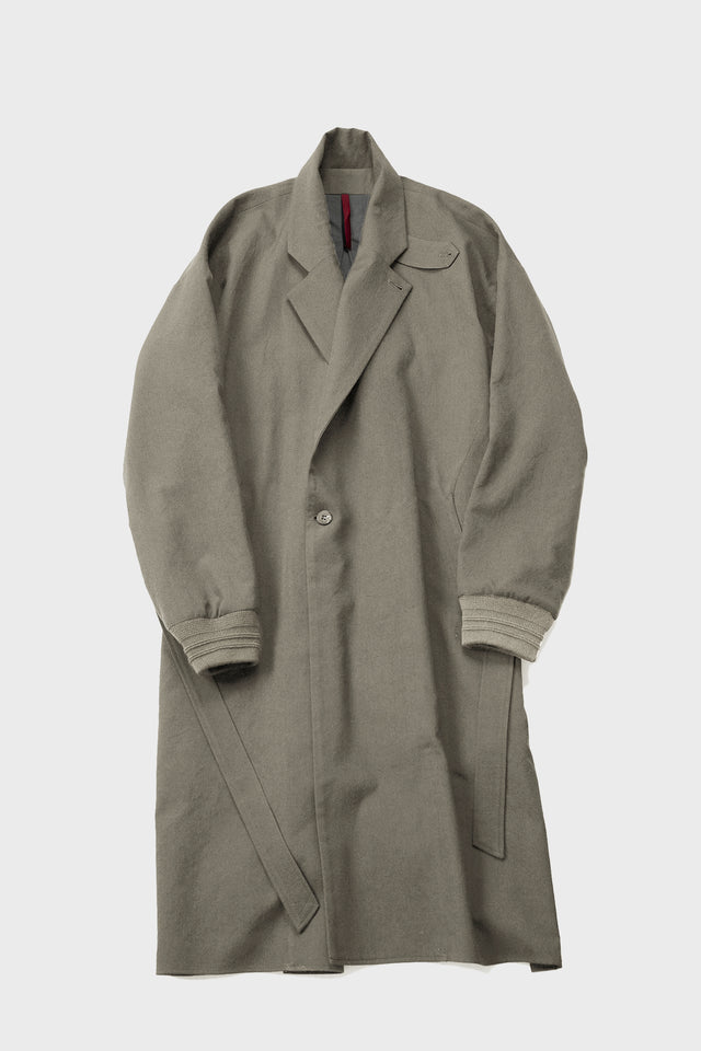Wash Wool Rib Coat BEIGE | YANTOR