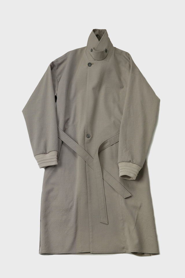 Wash Wool Rib Coat BEIGE | YANTOR