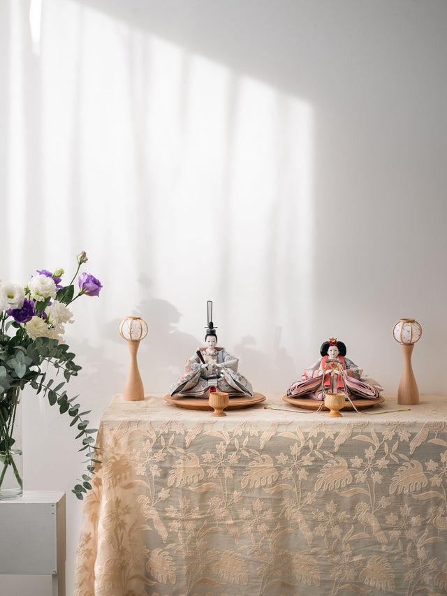 【つ - 花鳥舞う、春のせせらぎ】の4点・ひな飾り