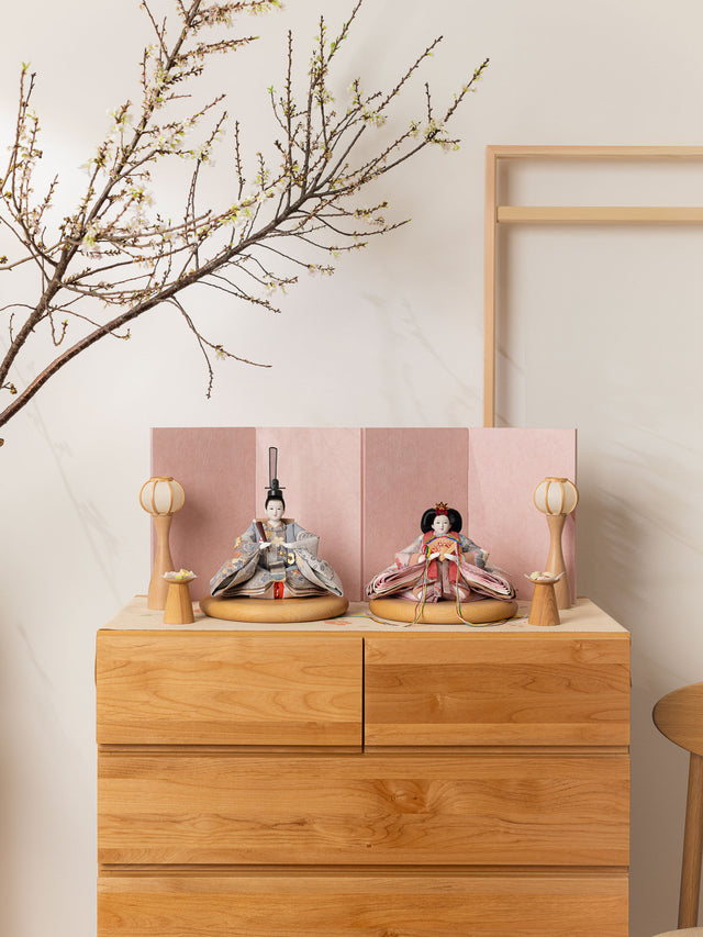 【つ - 花鳥舞う、春のせせらぎ】の5点・ひな飾り