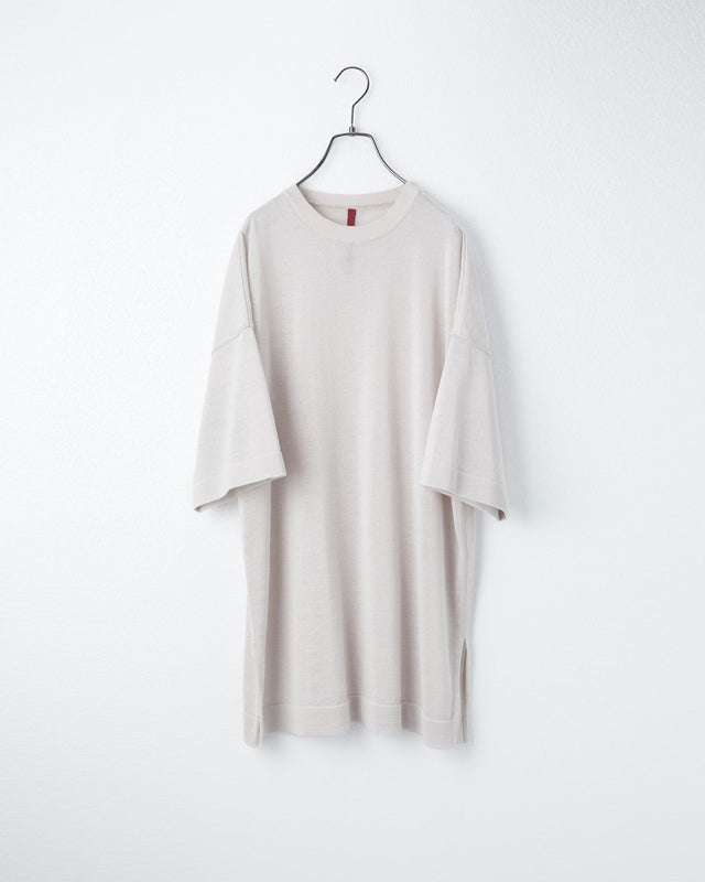【予約】Light Gima Cotton Halfsleeve Pullover - WHITE