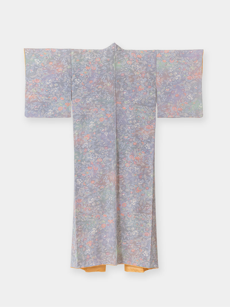 縮緬, 小紋を「月ドレス」にリメイク：着物画像（Before）