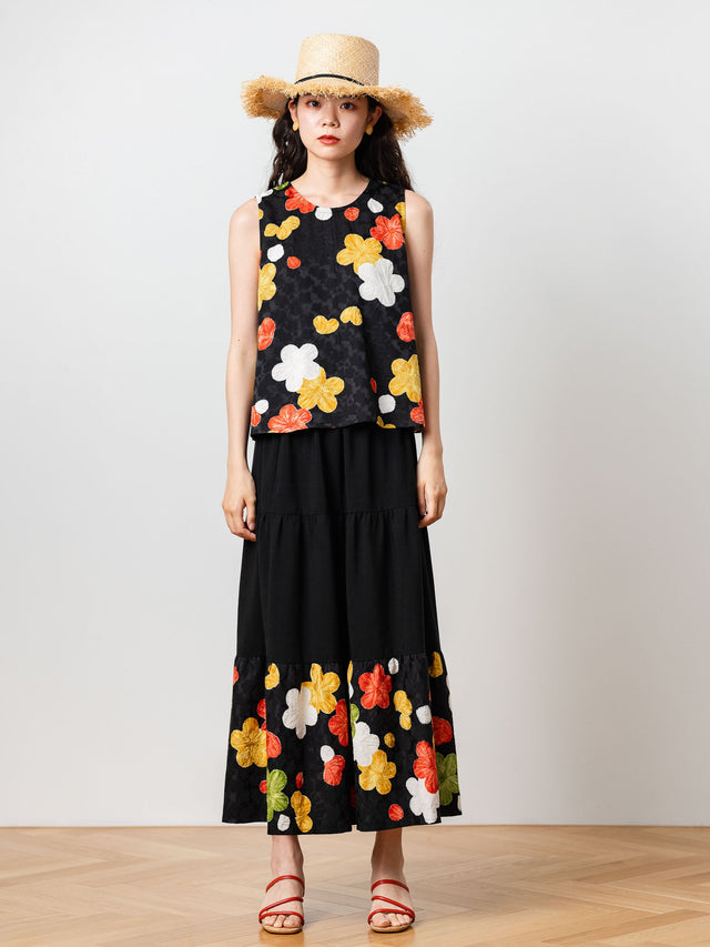 Colorful Ume - Furinso Tiered Skirt