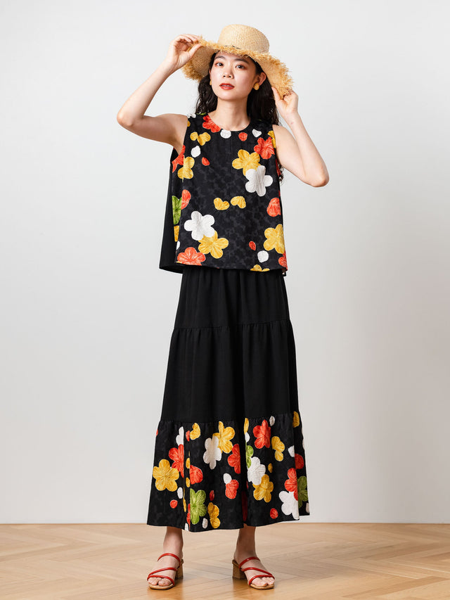 Colorful Ume - Furinso Tiered Skirt