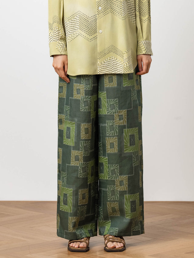 Green square collection - Easy Wide Pants 
