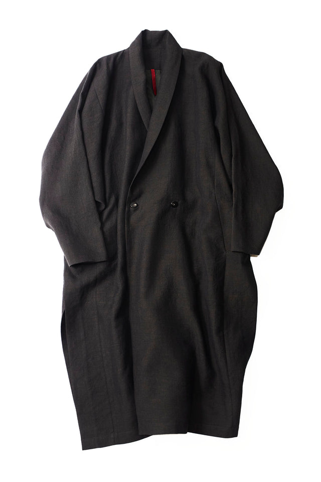 Linenwool Slit Coat BLACK