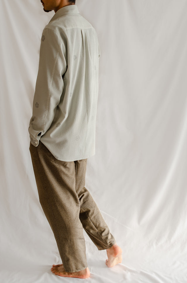 Simple shirt | Kimono long sleeve Shirt |  by Tsuruto｜Kimono-fuku custom ordering
