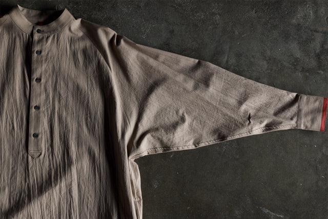 Salvage Khadi Cotton Merge Long Shirts-Beige | YANTOR