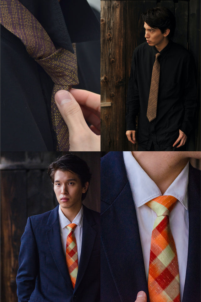 Kimono Necktie - Tie01 （セミオーダー） きものネクタイ  | 着物リメイク　ネクタイ