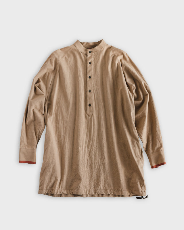 Salvage Khadi Cotton Merge Long Shirts-Beige | YANTOR